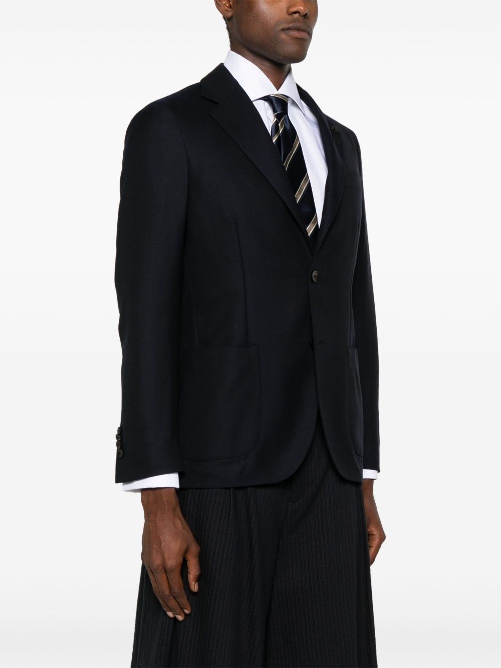 single-breasted wool blazer - 3