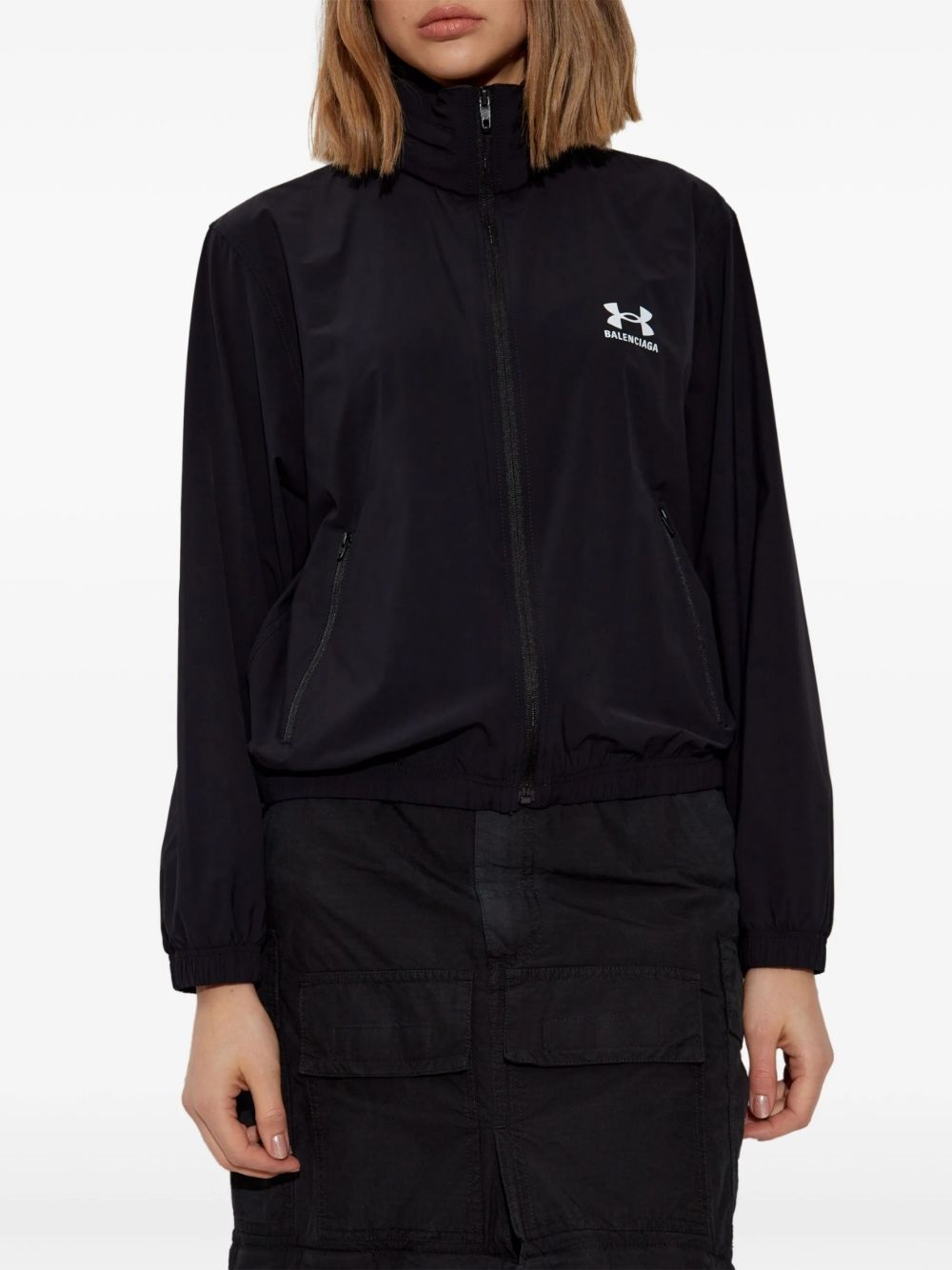 logo-print jacket - 3