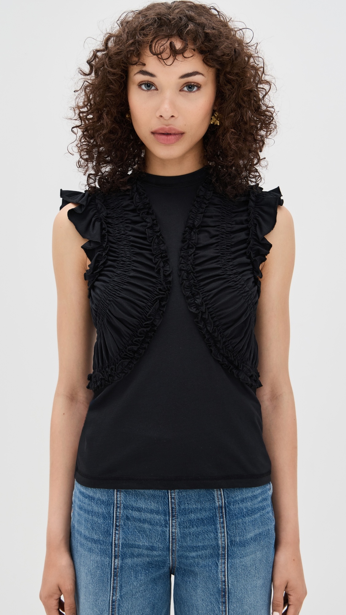 Val Sleeveless Ruffled Top - 6