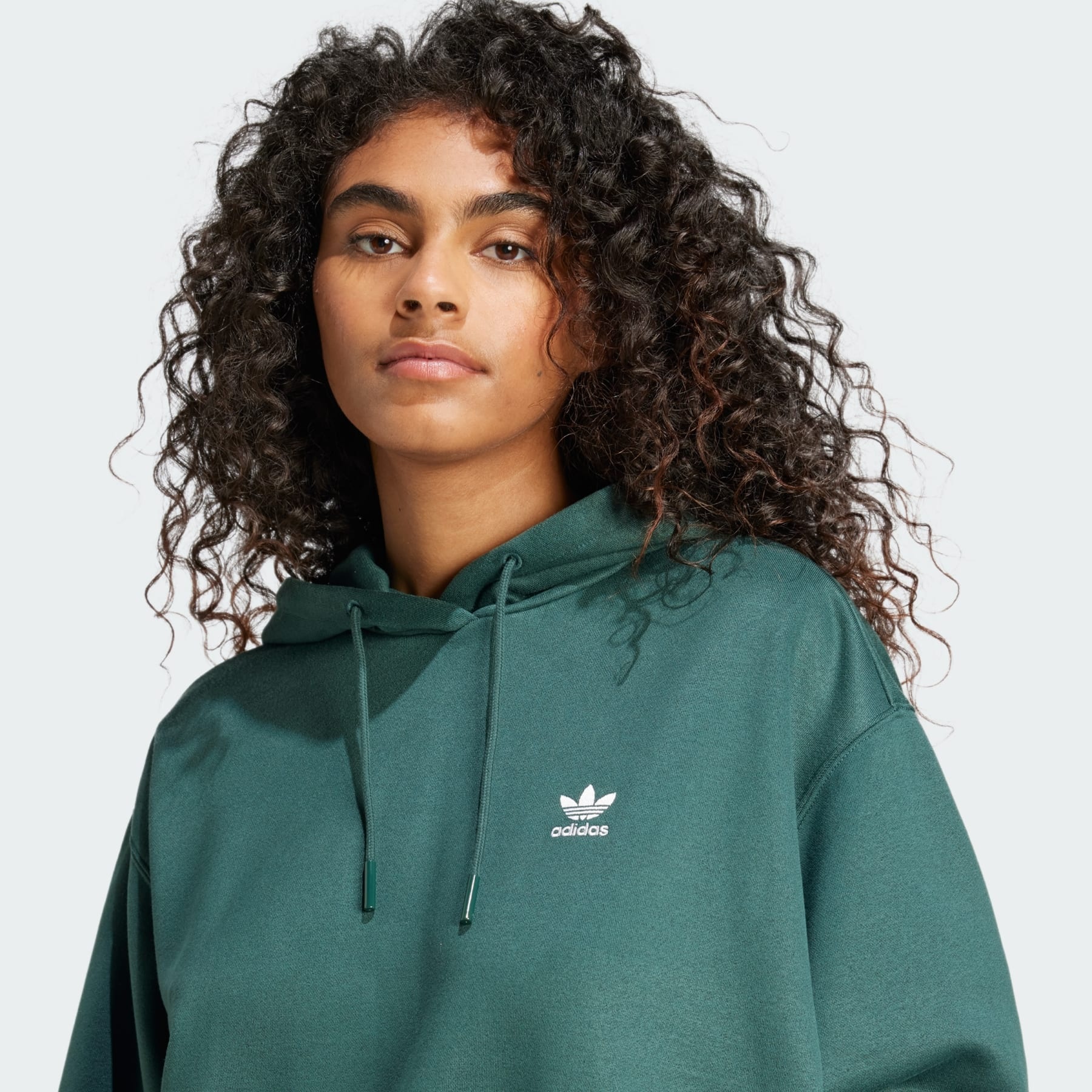 Adidas trefoil oversize hoodie hotsell