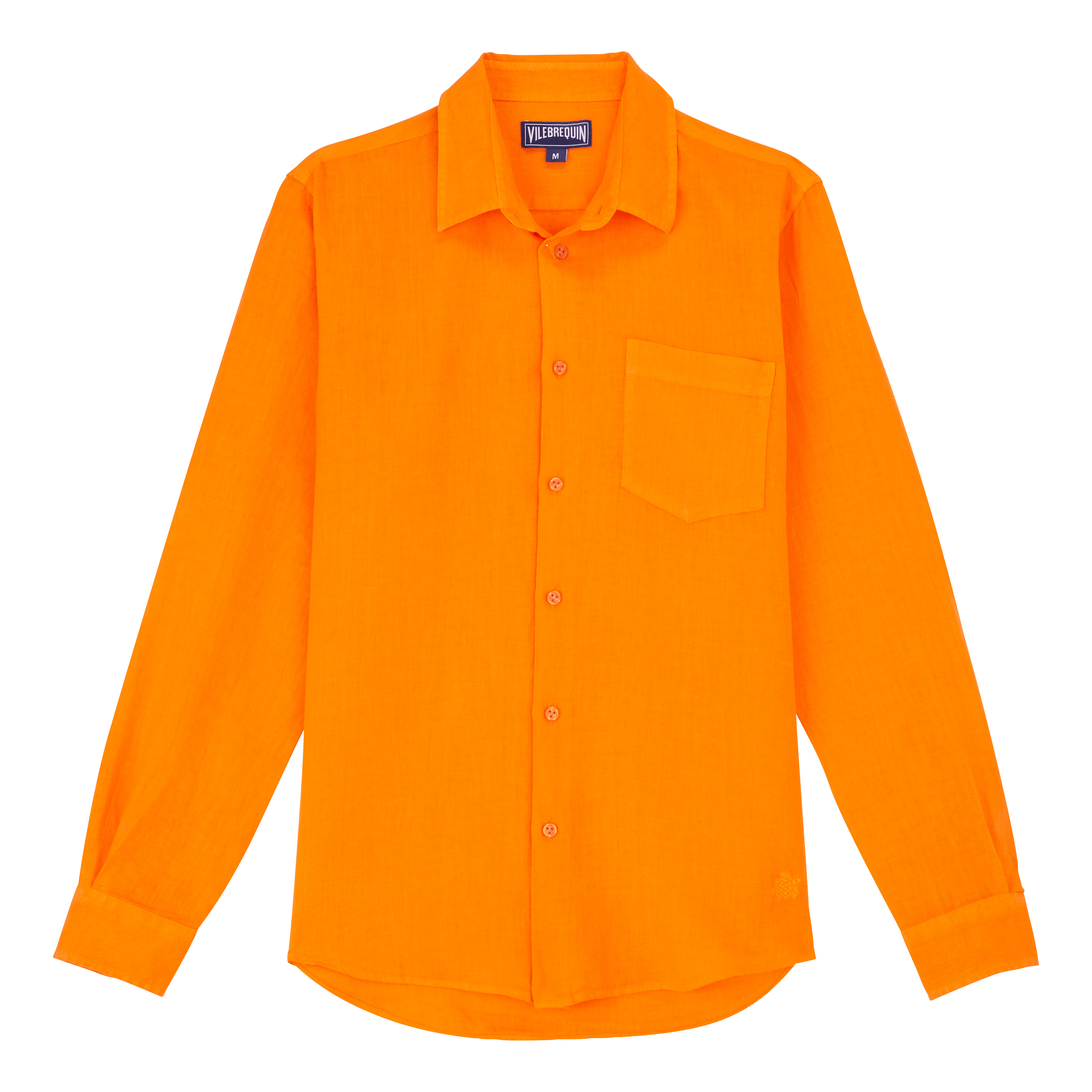 Men Linen Shirt Solid - 1