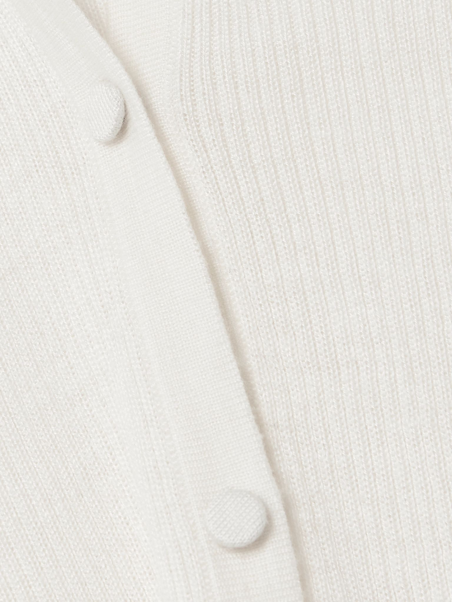 Aiste ribbed cashmere, silk and hemp-blend cardigan Ivory - 5