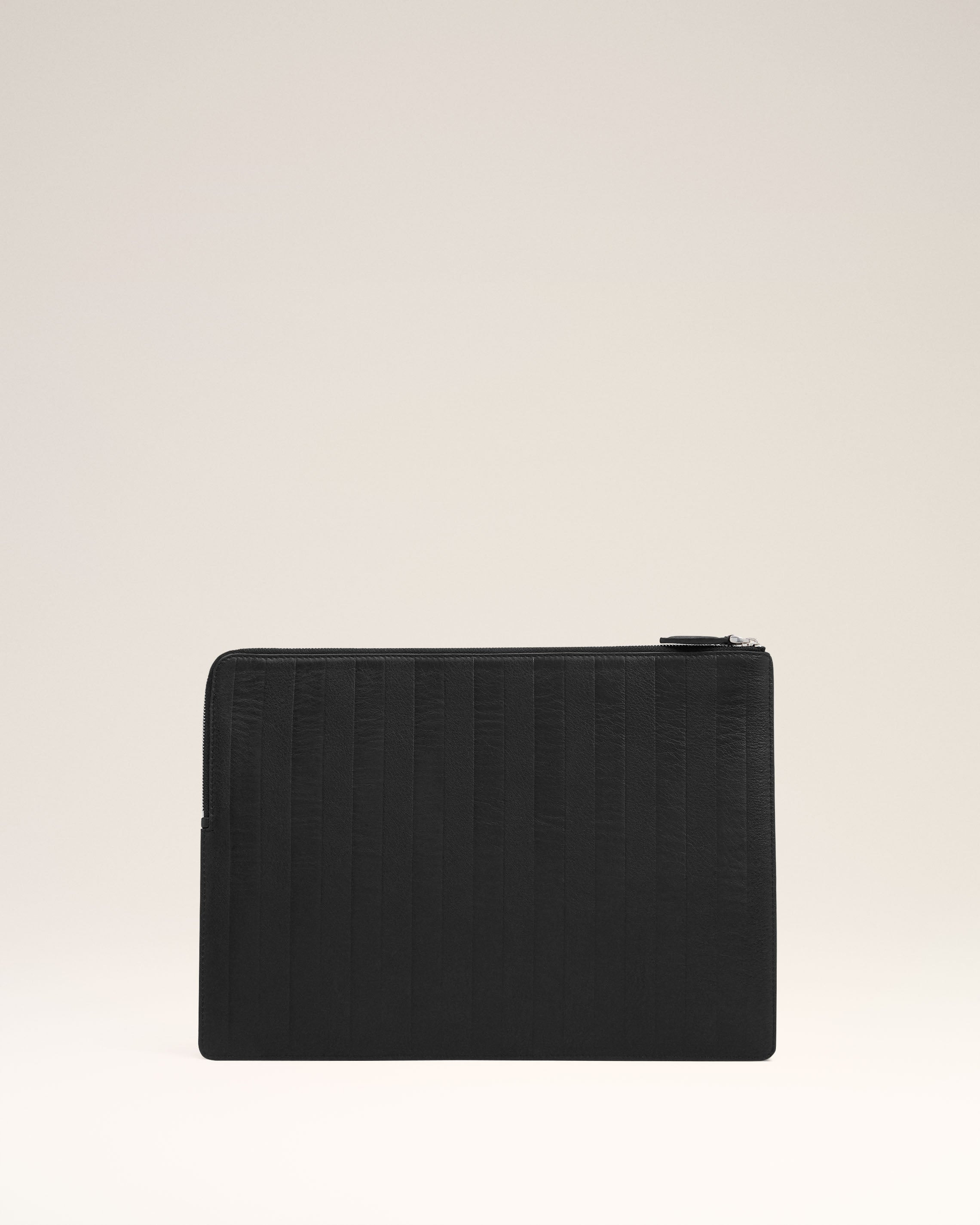BLACK LEATHER MIDI DOCUMENT HOLDER - 2