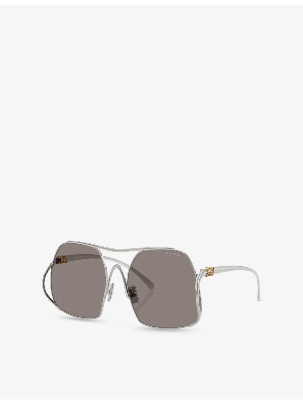MU A55S Square-Frame Metal Sunglasses - 2