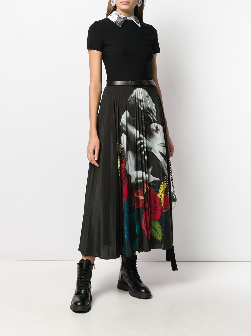 x Undercover print pleated skirt - 2