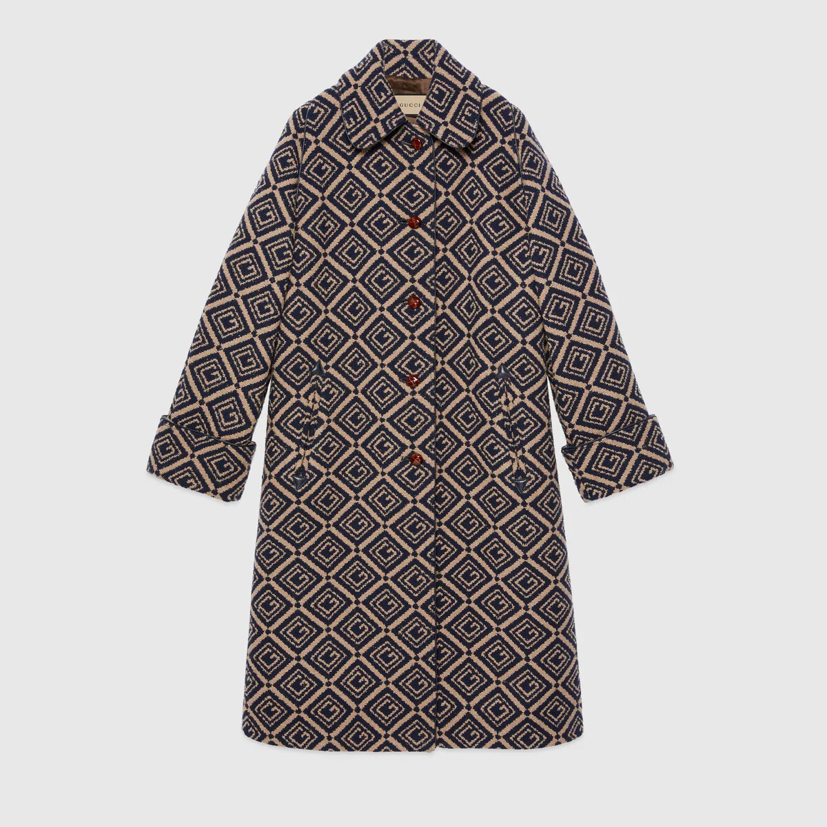 Geometric G tweed coat - 1