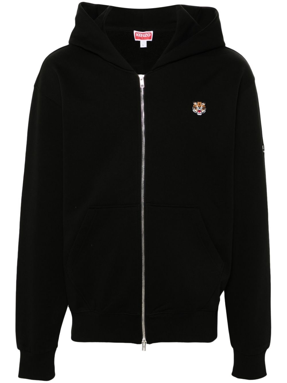 Lucky Tiger-motif zip-up hoodie - 1