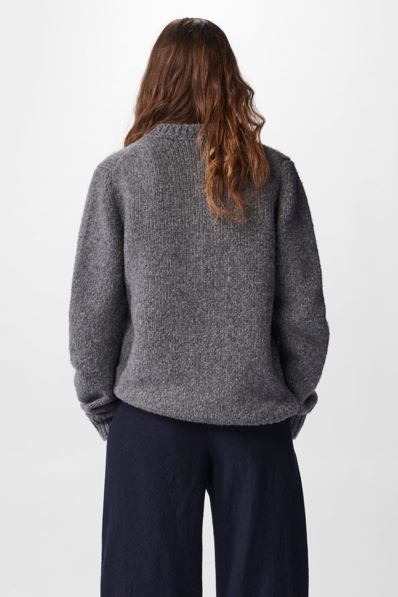 Jolanda Chunky Knitted Crewneck Rounded Hem - 3