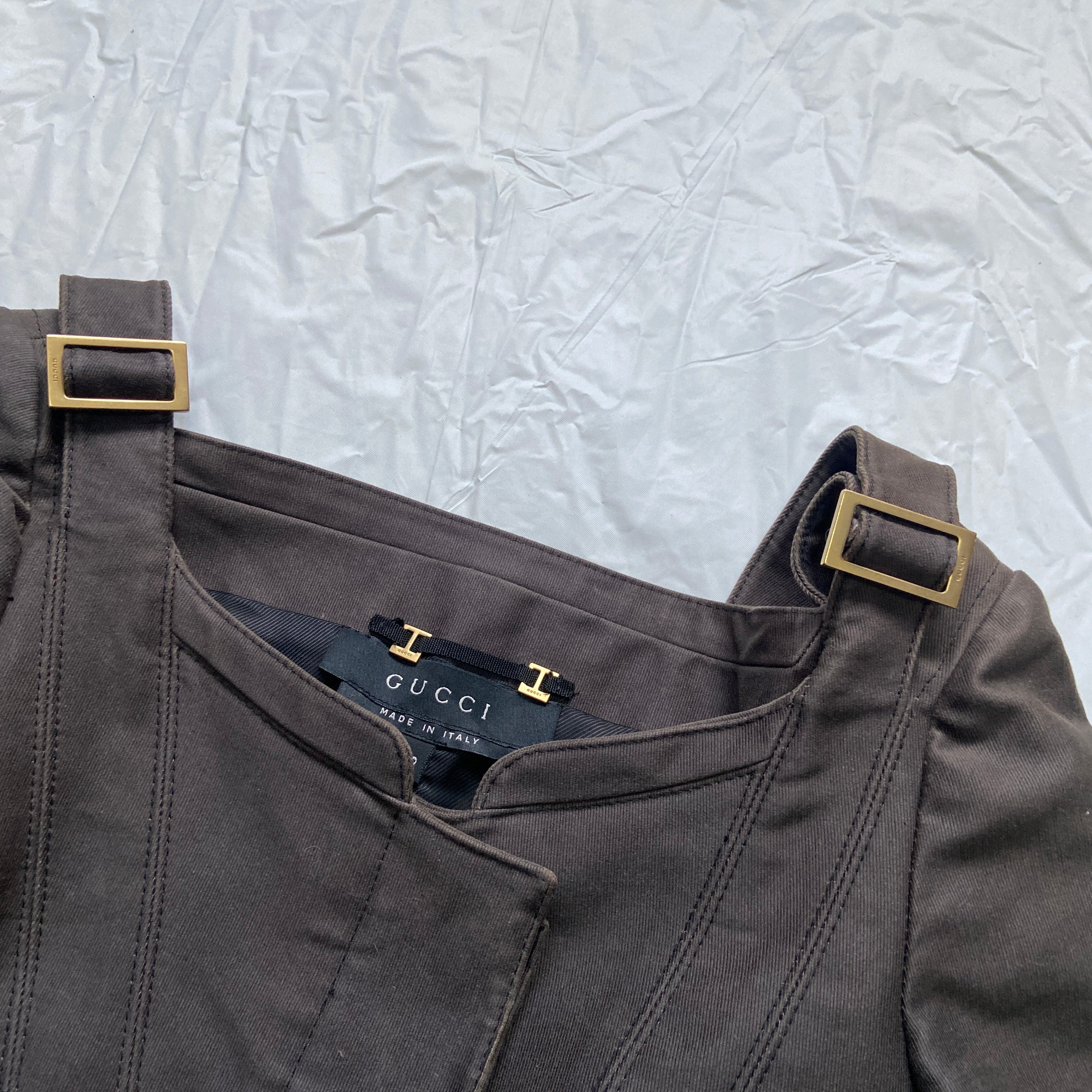Gucci by Tom ford 2003 off shoulder corset bondage top 42 - 6