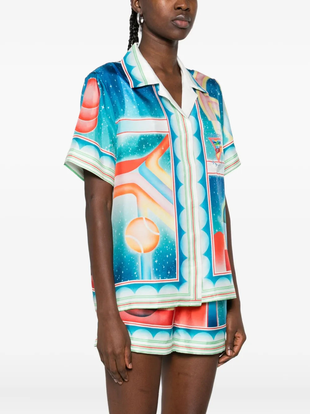 Casablanca Women Printed Silk Shirt - 3