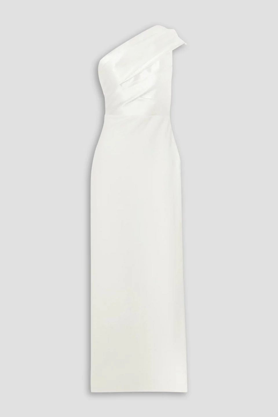 Selia one-shoulder satin-twill and crepe maxi dress - 1