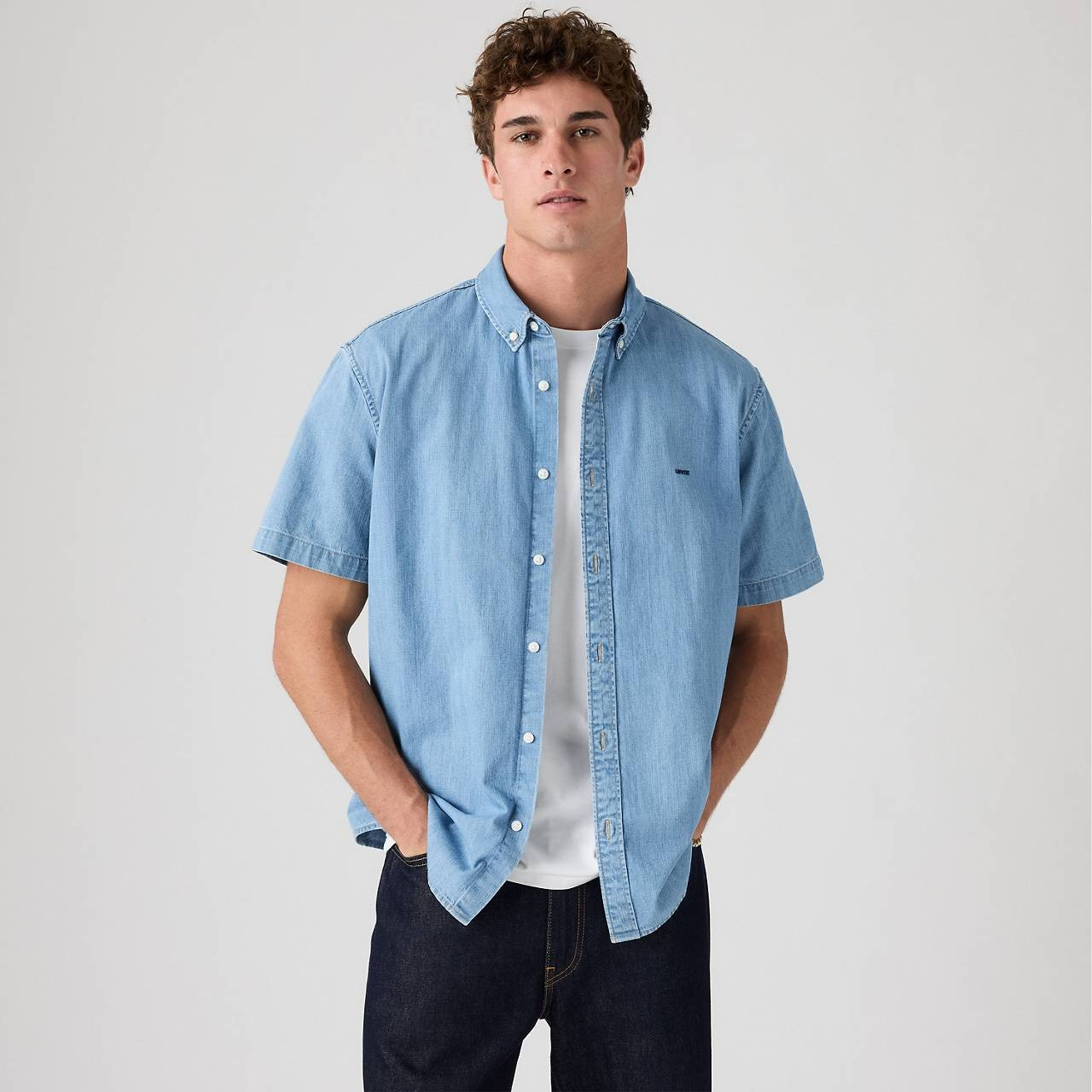 SHORT SLEEVE AUTHENTIC BUTTON-DOWN SHIRT - 3