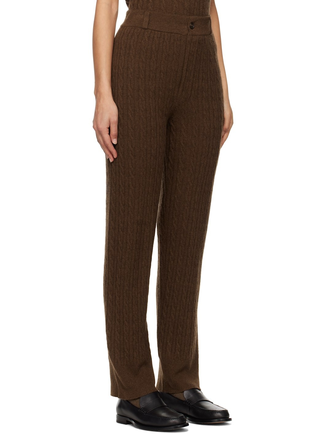 Brown Cable Trouser Lounge Pants - 2