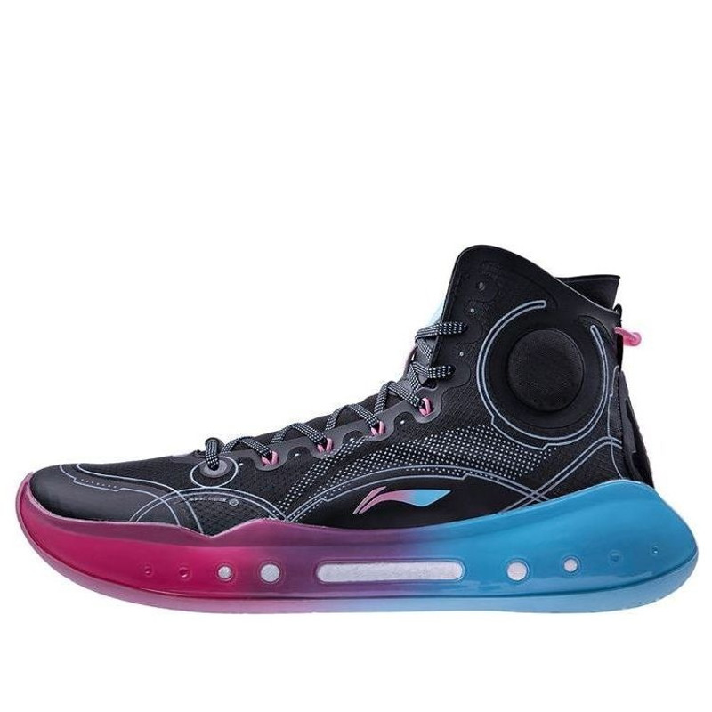Li-Ning Yu Shuai 14 Beng High Basketball Professional Competition Shoes Miami Black/Blue/Pink ABAQ03 - 1