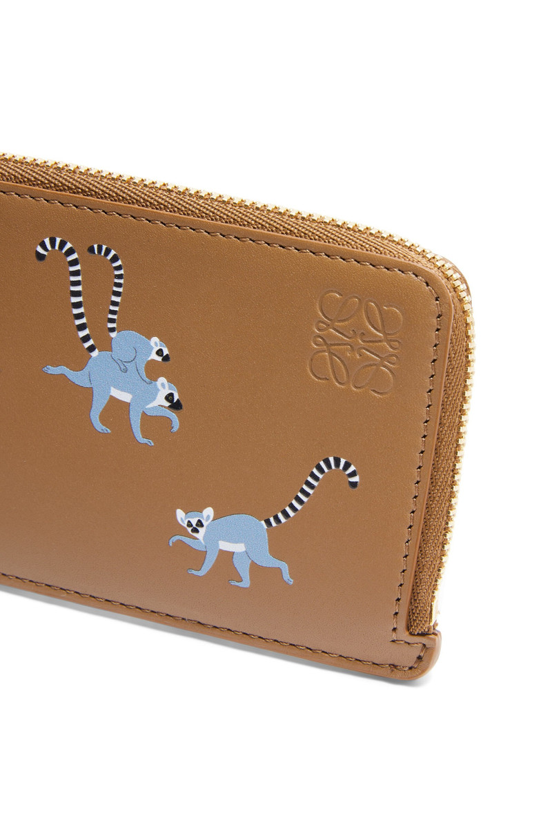 Lemur coin cardholder in satin calfskin 4