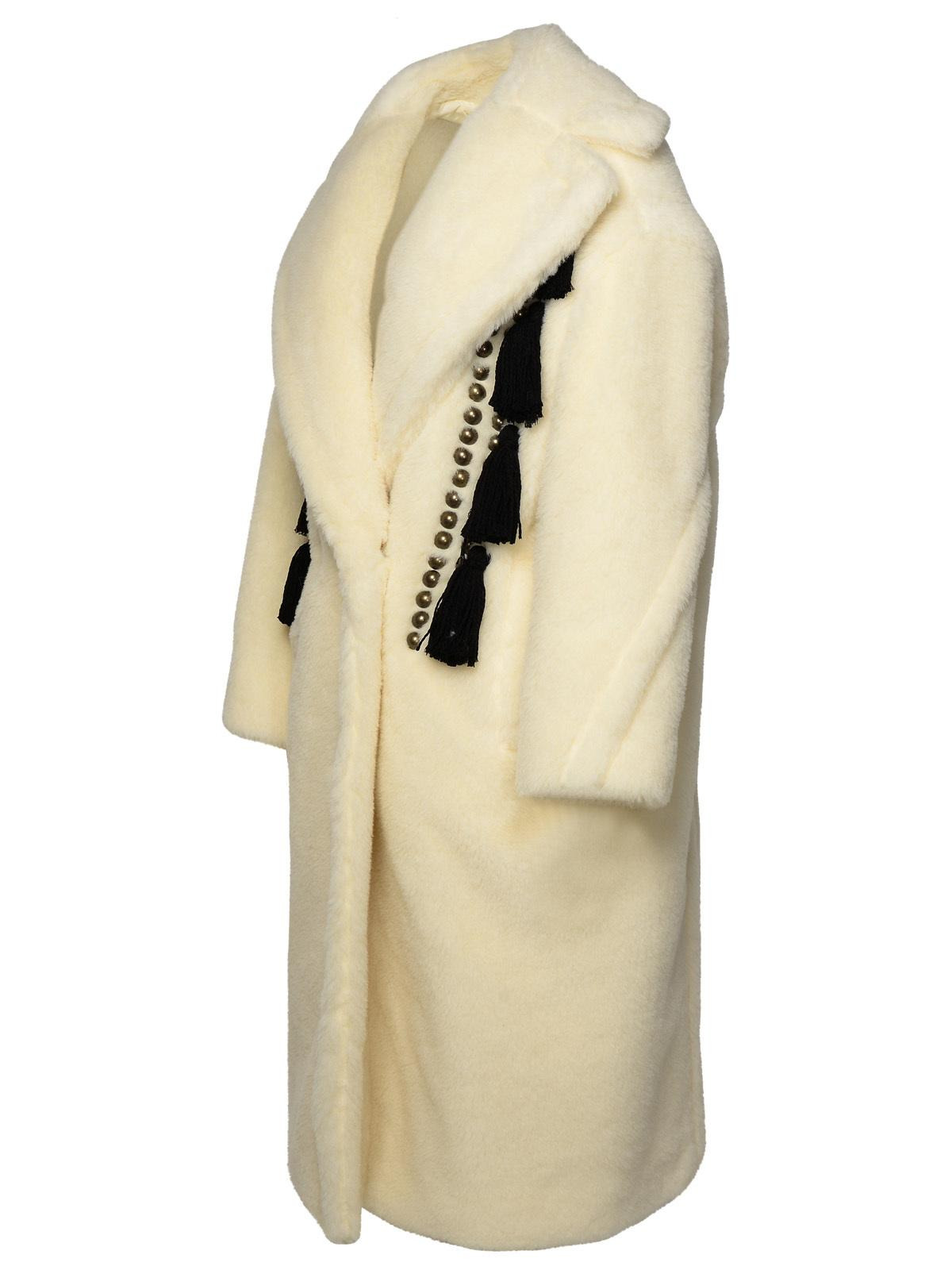 Max Mara White Virgin Wool Blend Coat Women - 2