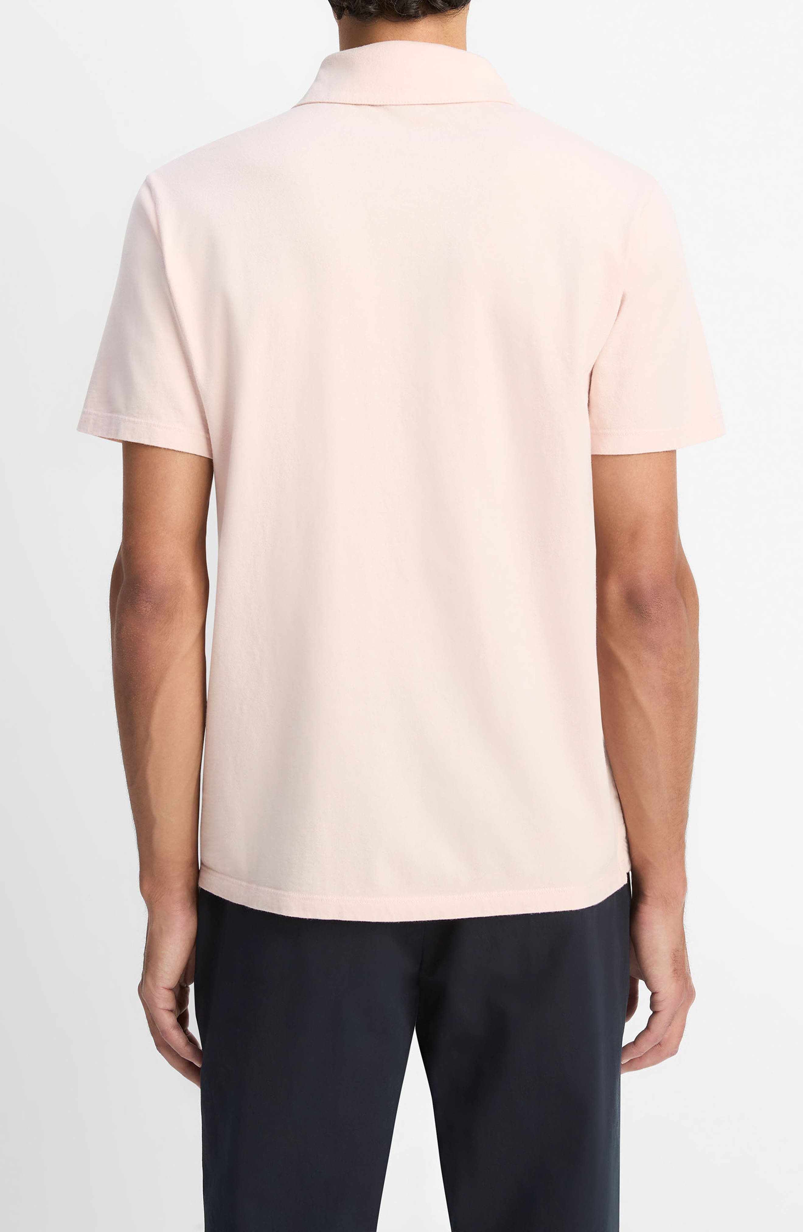 Vince Regular Fit Garment Dyed Cotton Polo in Faded Pink at Nordstrom - 2