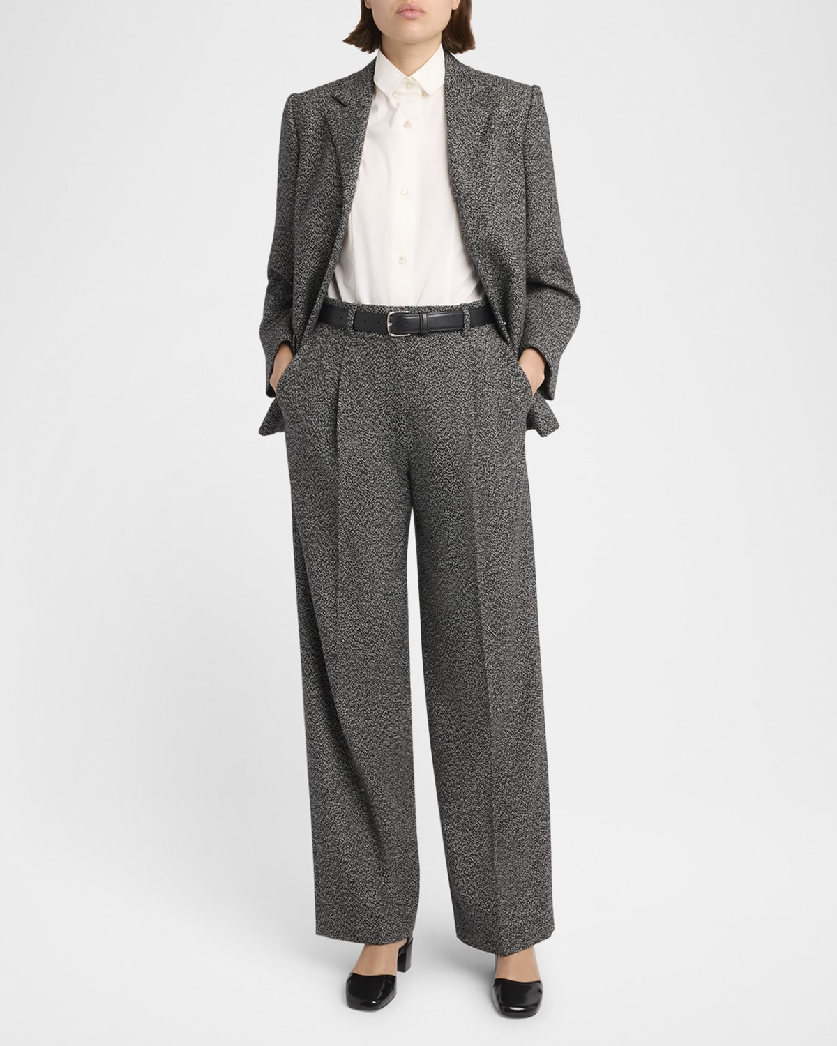Mikkela Pleated Cashmere Straight-Leg Pants - 2