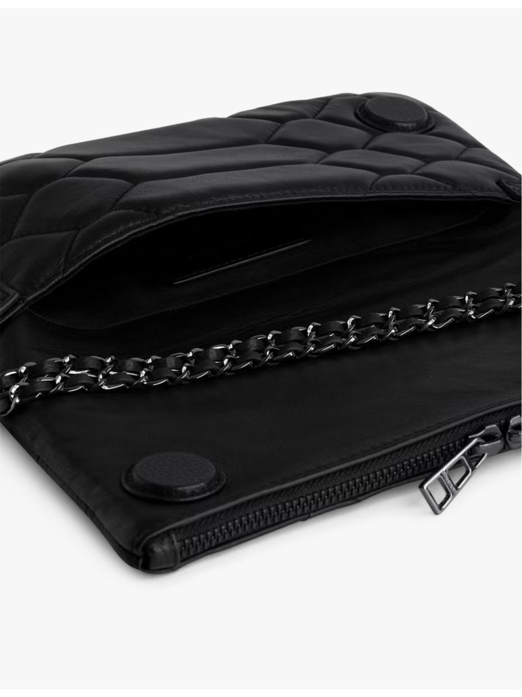 Rock XL quilted-stitch leather clutch bag - 5
