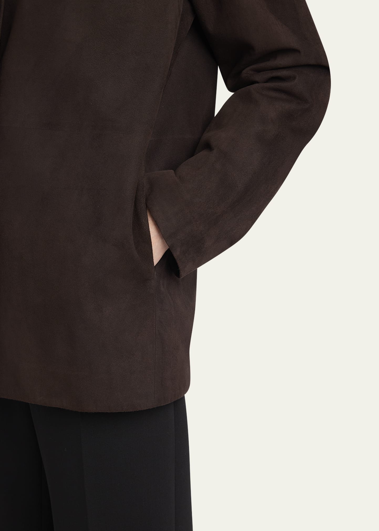 Fabian Suede Single-Breasted Jacket - 5