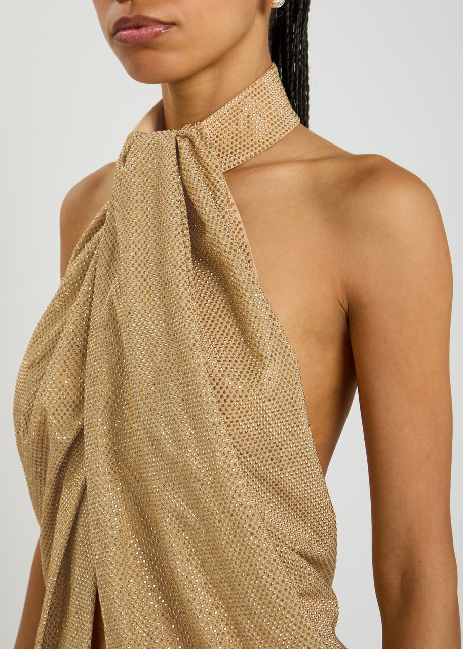 Stella Mccartney Stud-embellished Silk-georgette top - 5