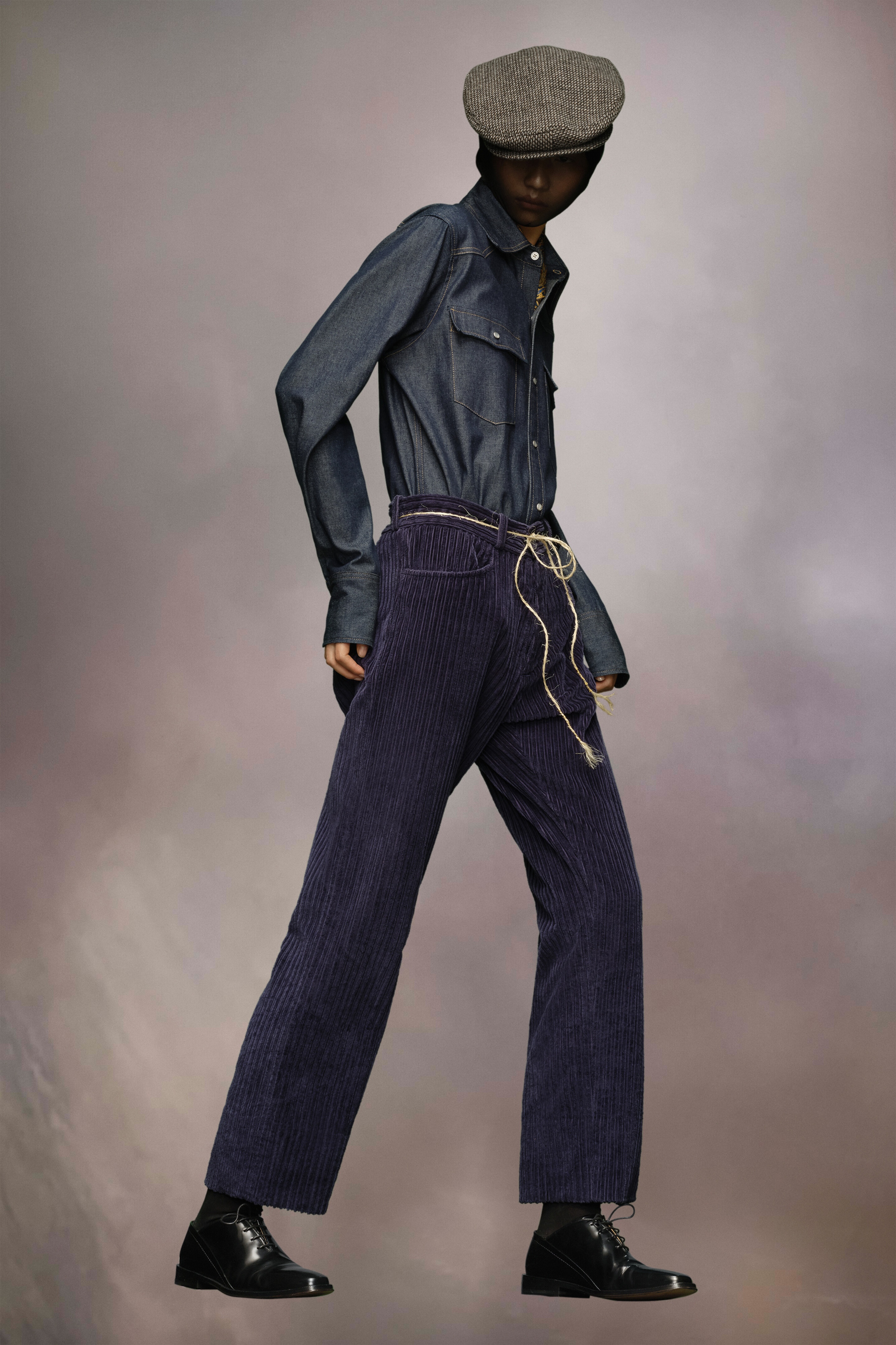 Corduroy cropped trousers - 3