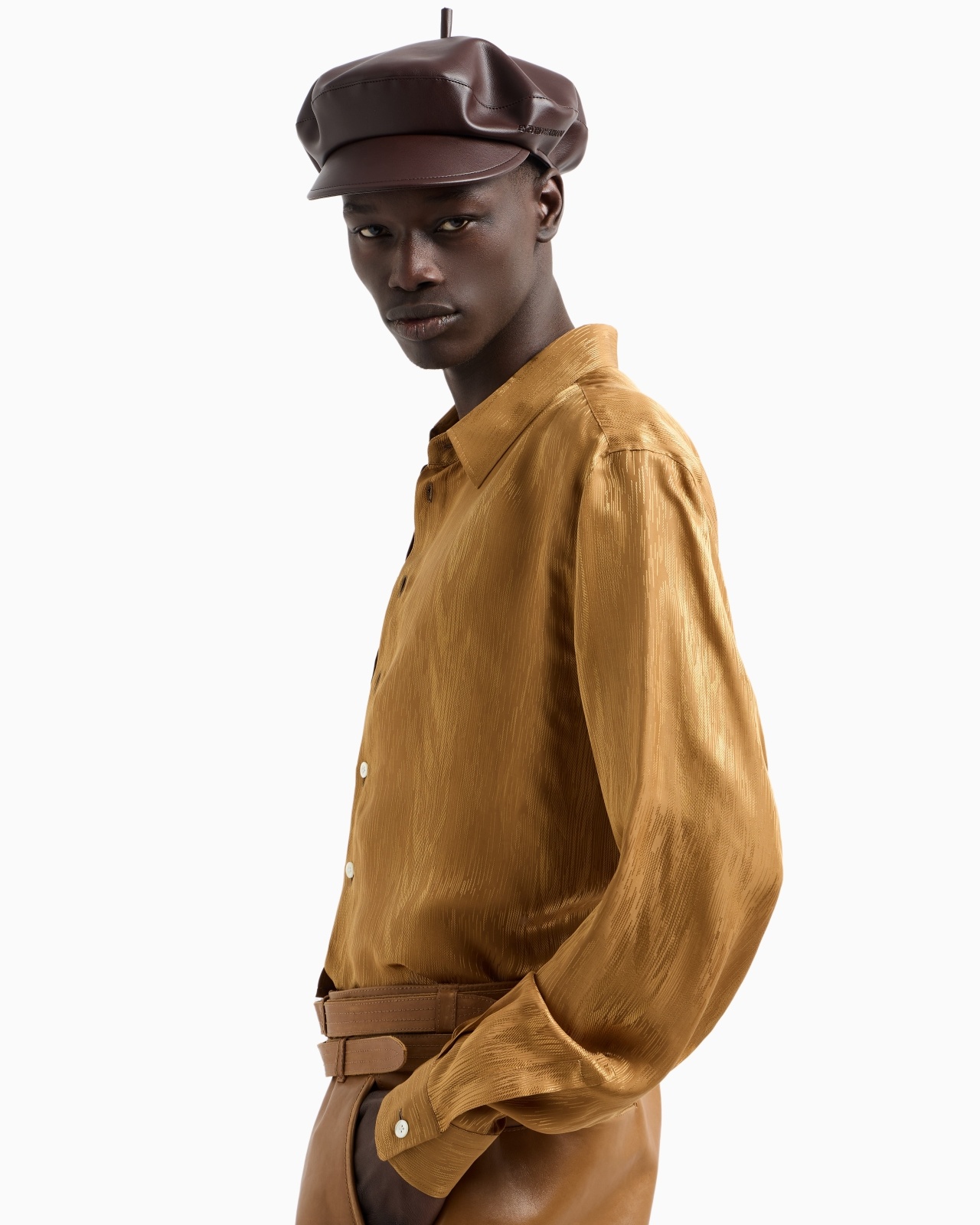 LEATHER-EFFECT BERET - 3