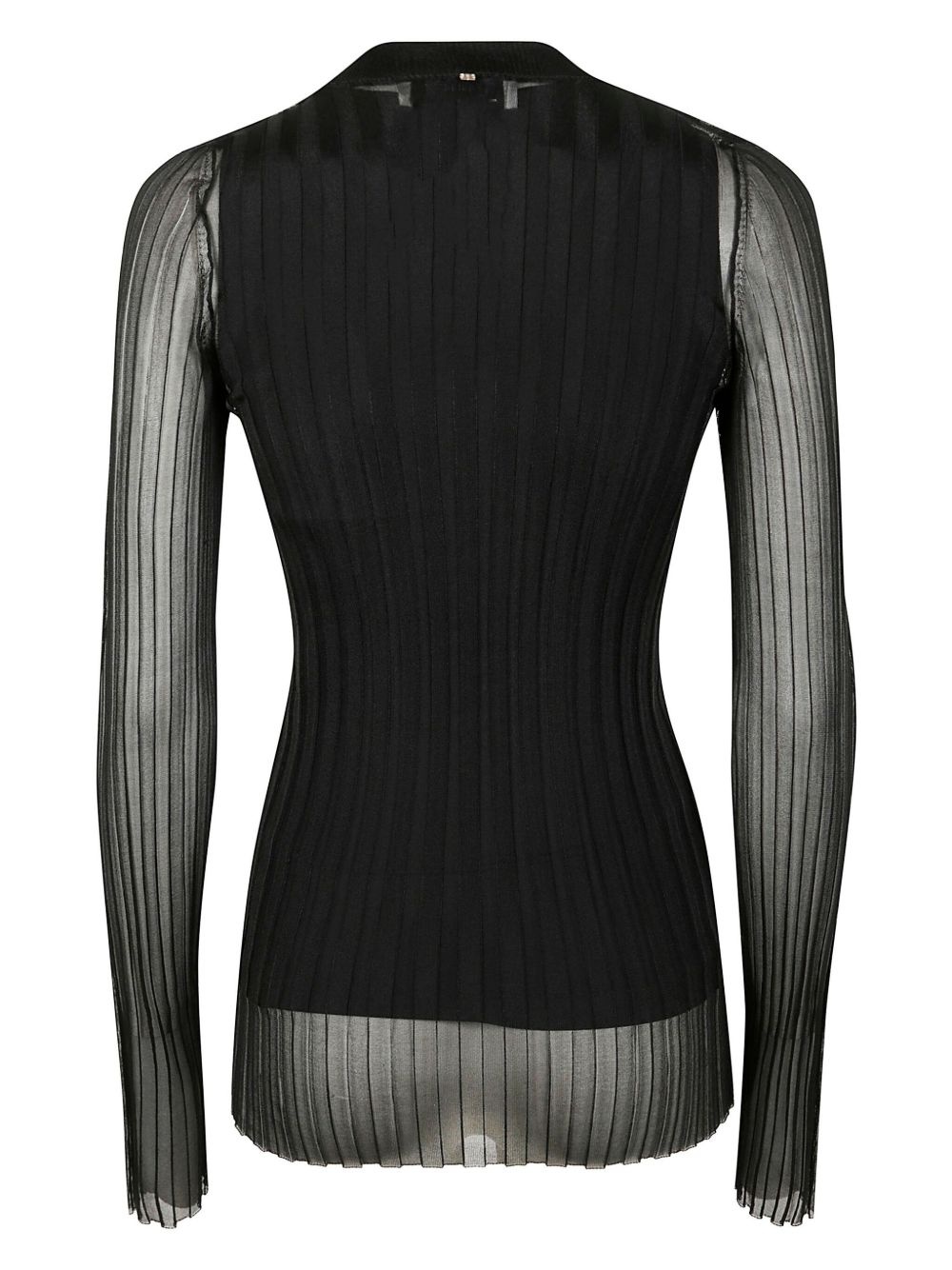 pleated long-sleeve top - 2