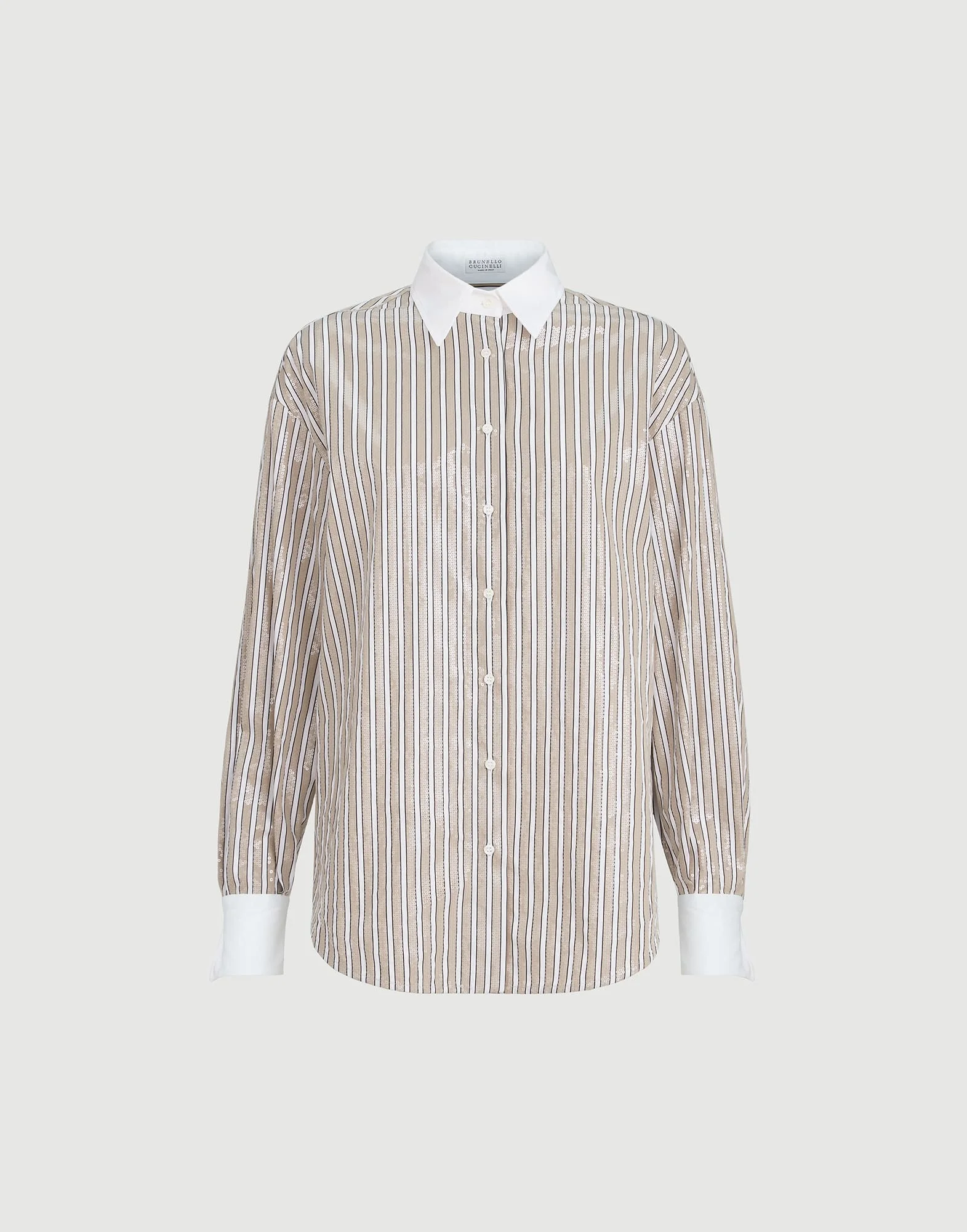 Dazzling stripes shirt in cotton poplin - 1