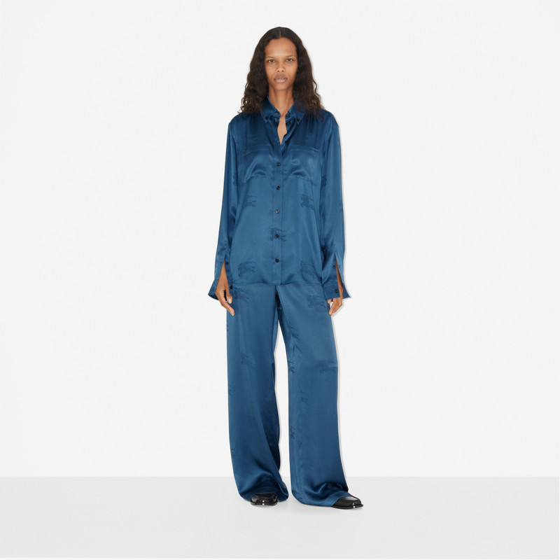 Burberry EKD Silk Jacquard Wide-leg Trousers outlook