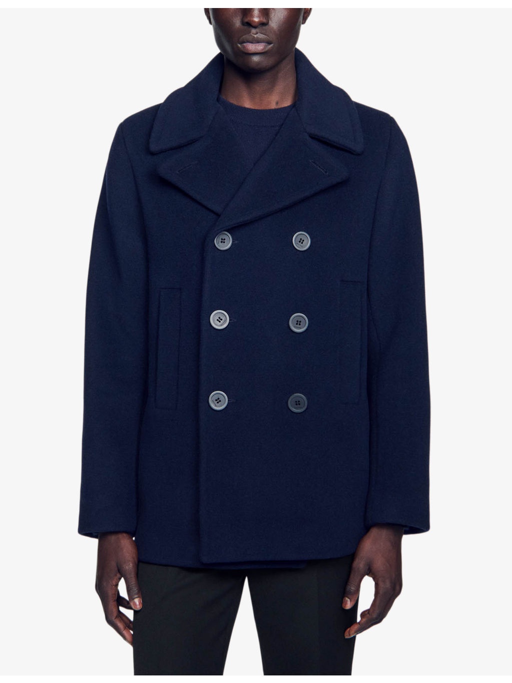 Double-breasted peak-lapel wool-blend coat - 3