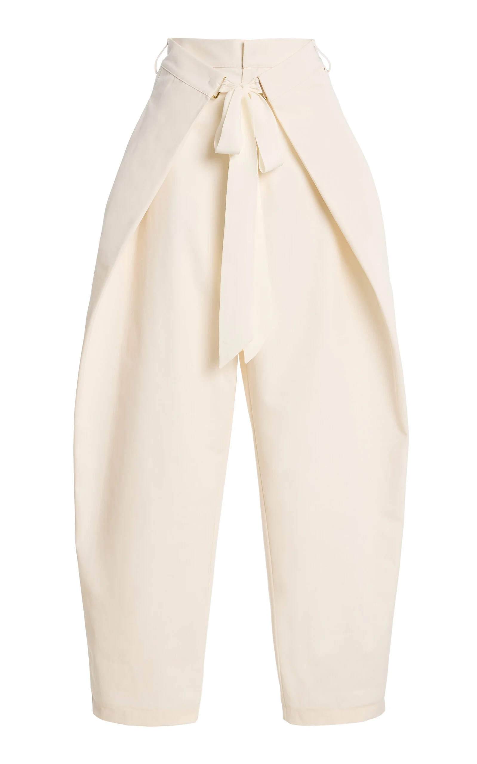 Stella Tie-Front Cotton-Blend Pants white - 1
