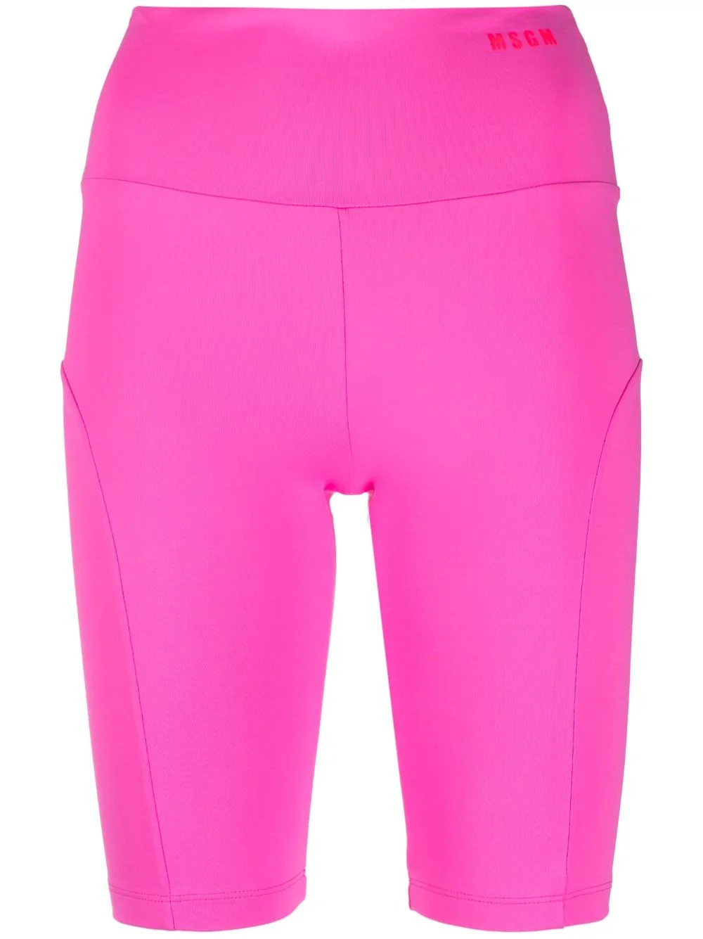 high-waist stretch shorts - 1