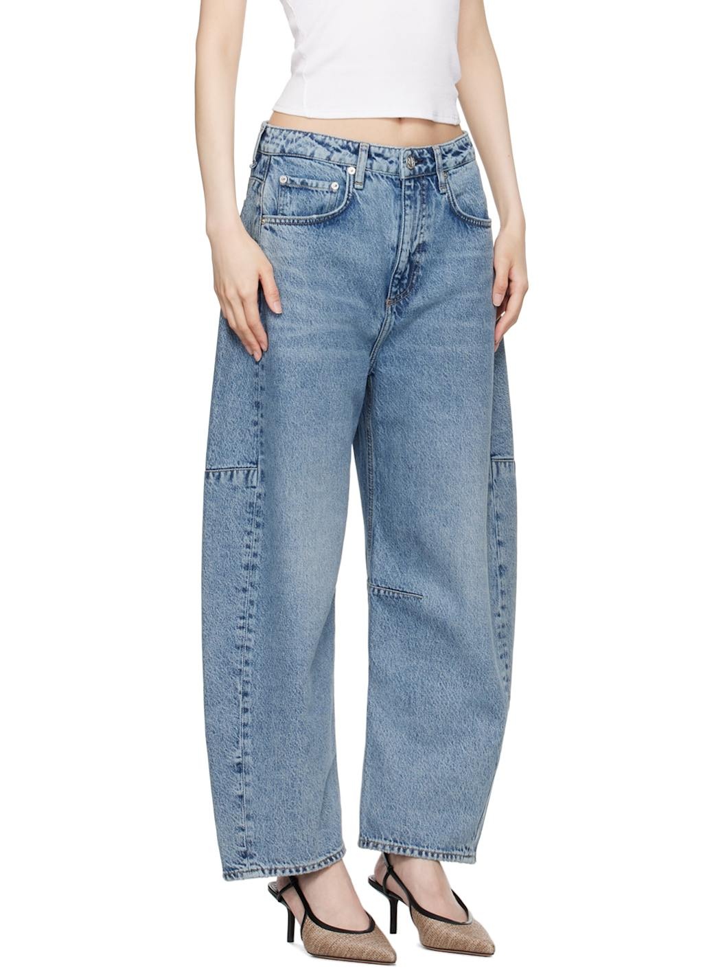 Blue Charlie Barrel Jeans - 2