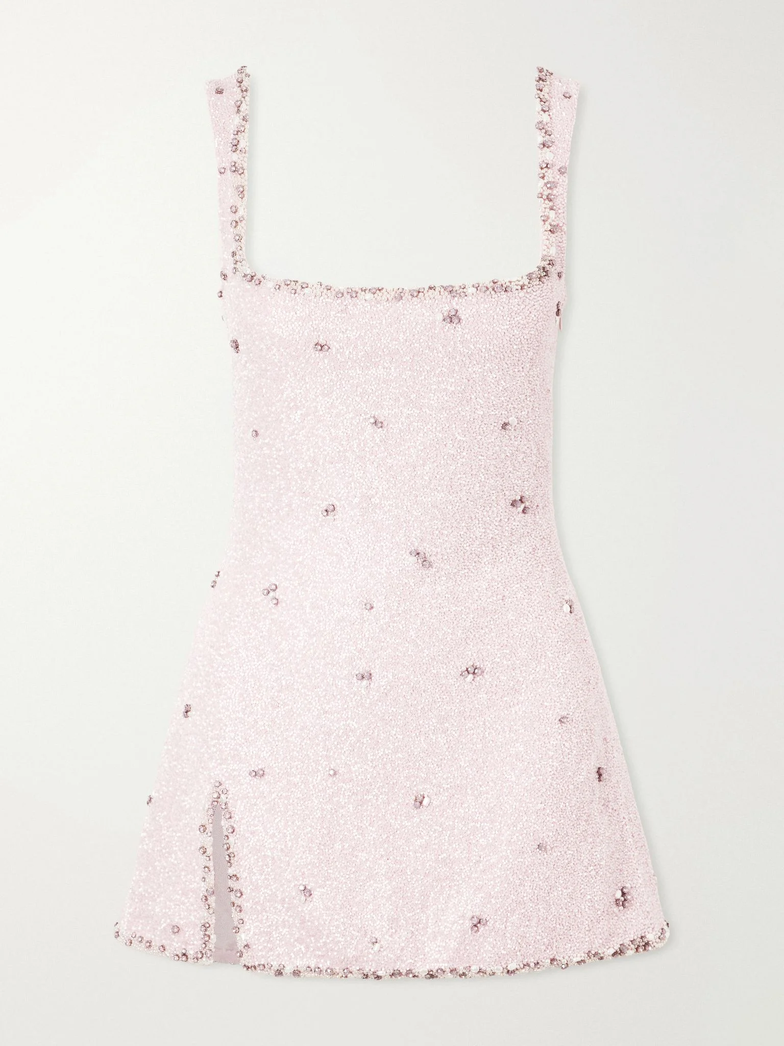 Athena embellished stretch-mesh mini dress Pink - 1