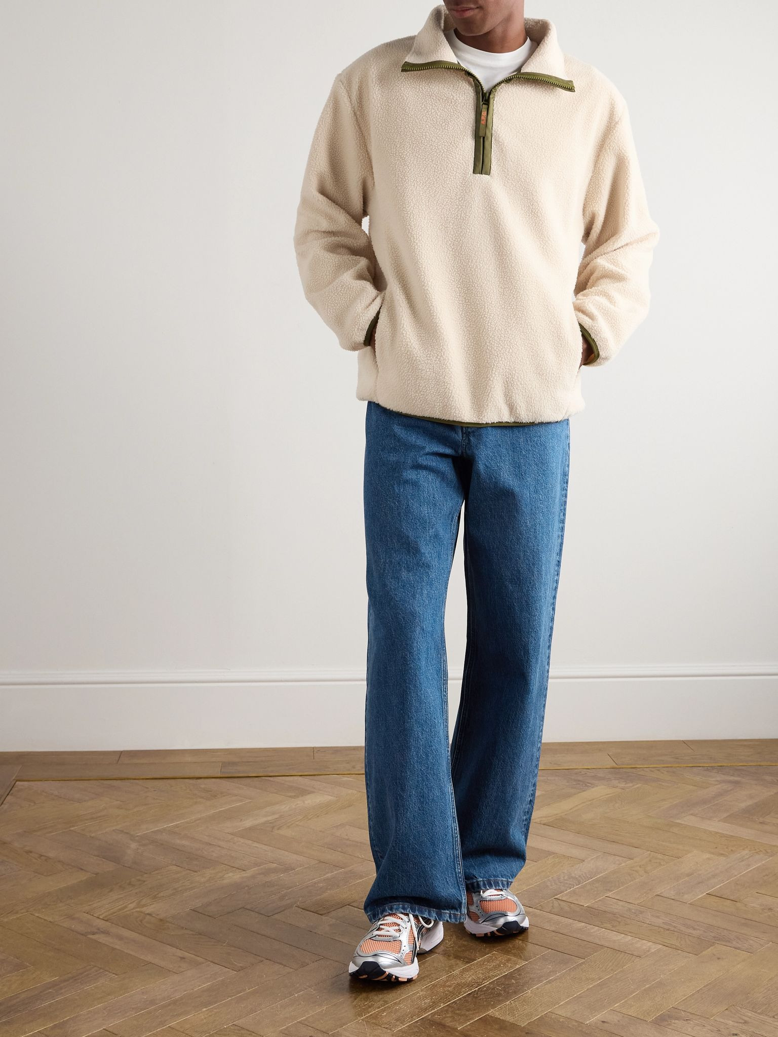 Aaron Wide-Leg Stonewashed Jeans Blue - 2