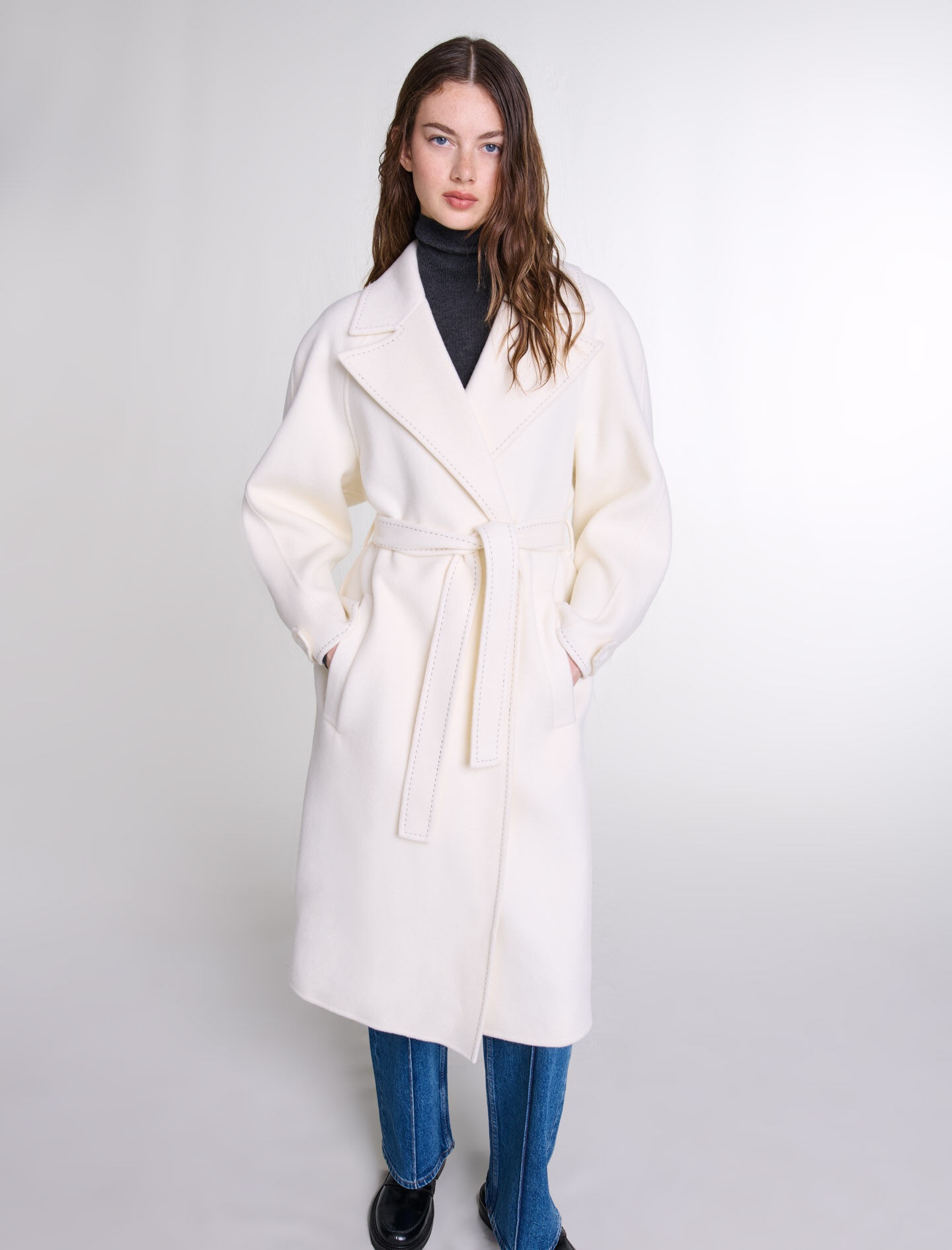 Double-faced mid-length coat - 5