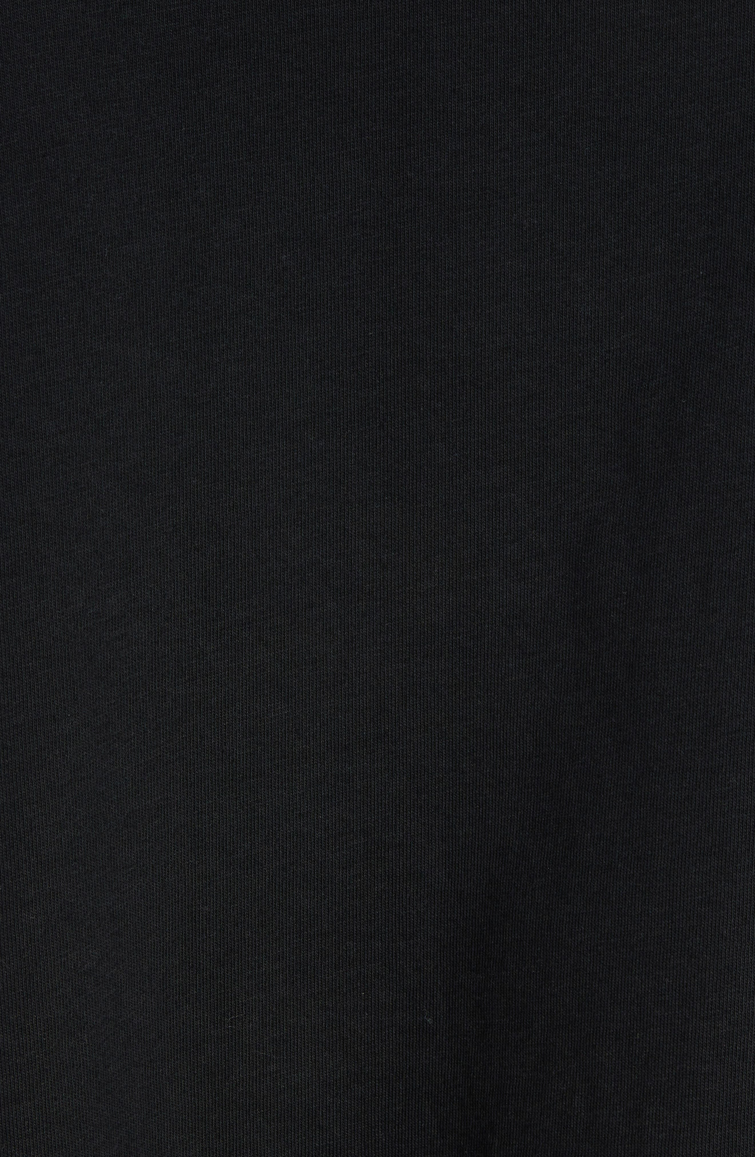 Balmain Logo Crop Cotton Graphic T-Shirt in Eab Black/White at Nordstrom - 7
