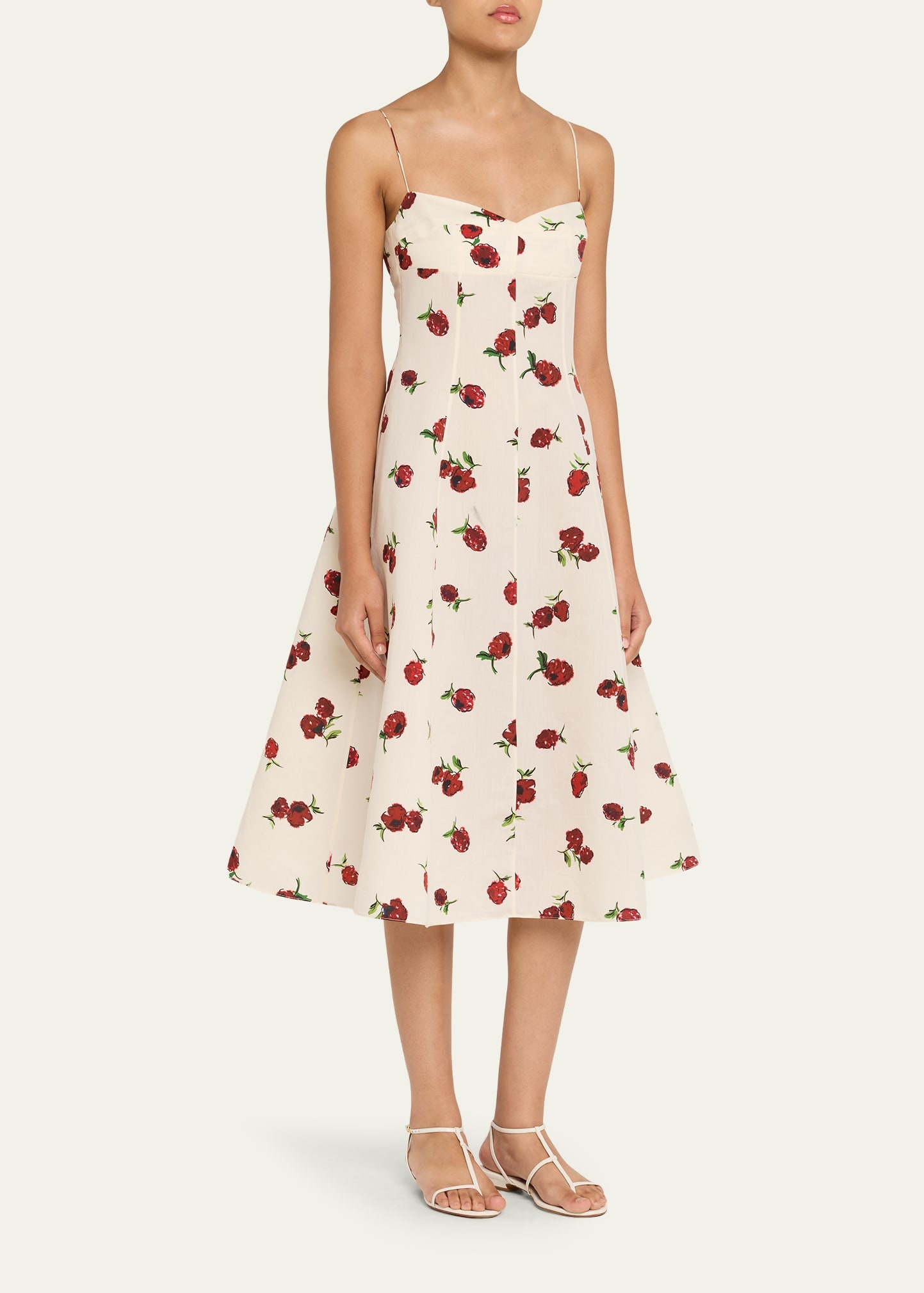 Isabella Floral Empire-Waist A-Line Midi Dress - 4