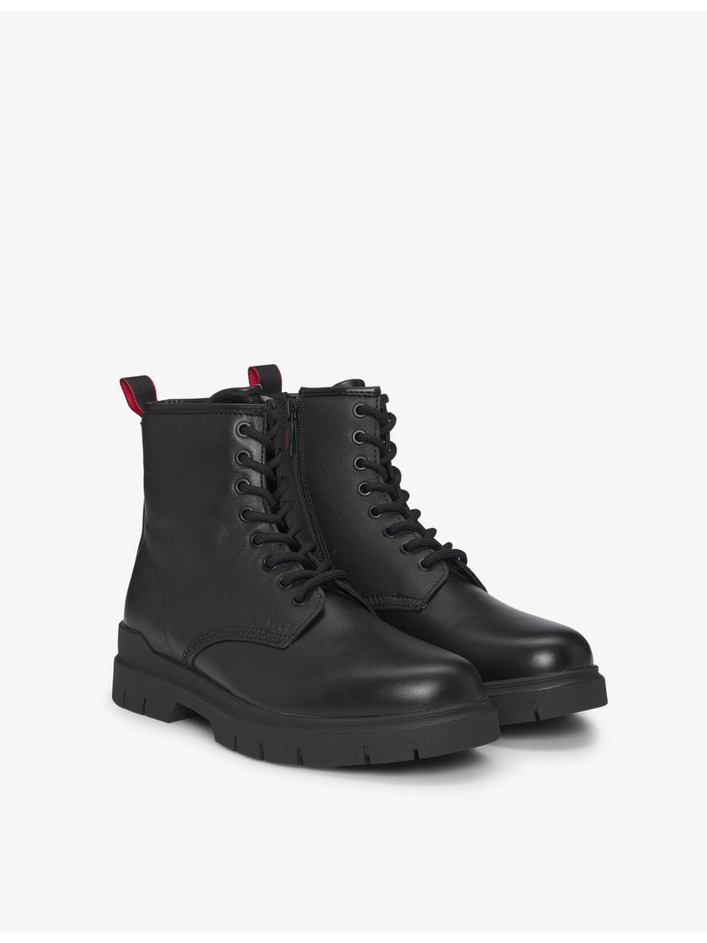 Embossed-logo leather ankle boots - 2