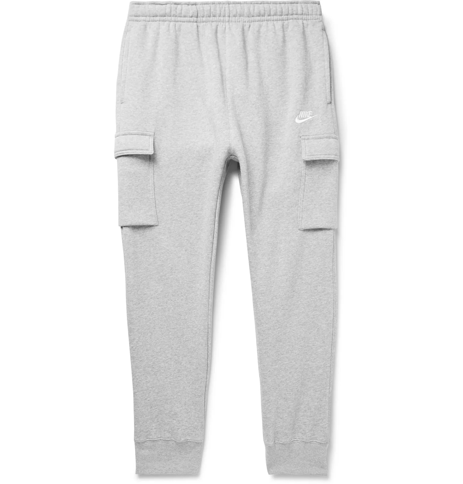 Sportswear Club Slim-Fit Tapered Fleece-Back Cotton-Blend Jersey Cargo Sweatpants - 1