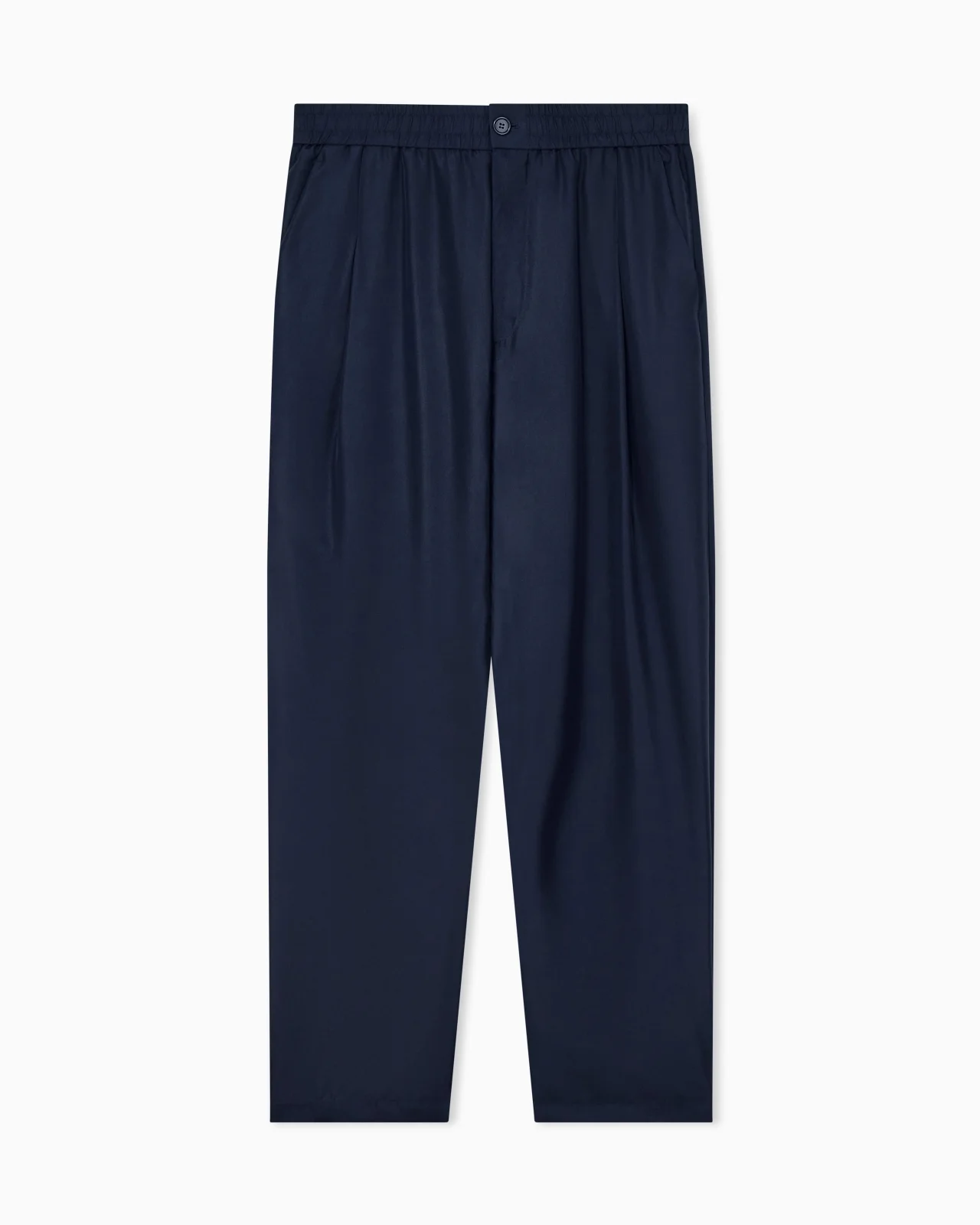 TROUSER REGULAR FIT SILK HABOTAI WITH CUPRO LINING - 1