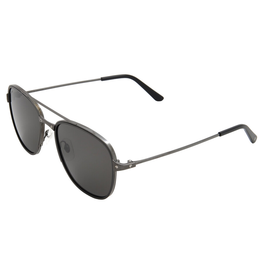 Cartier Santos de Cartier Smoke Pilot Men's Sunglasses CT0326S 005 57 - 4