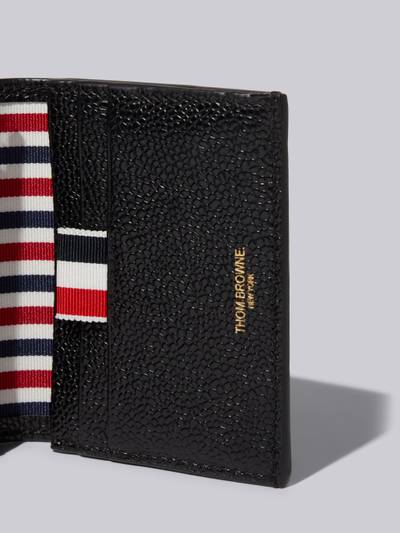 Thom Browne Black Pebble Grain Leather Double Cardholder outlook