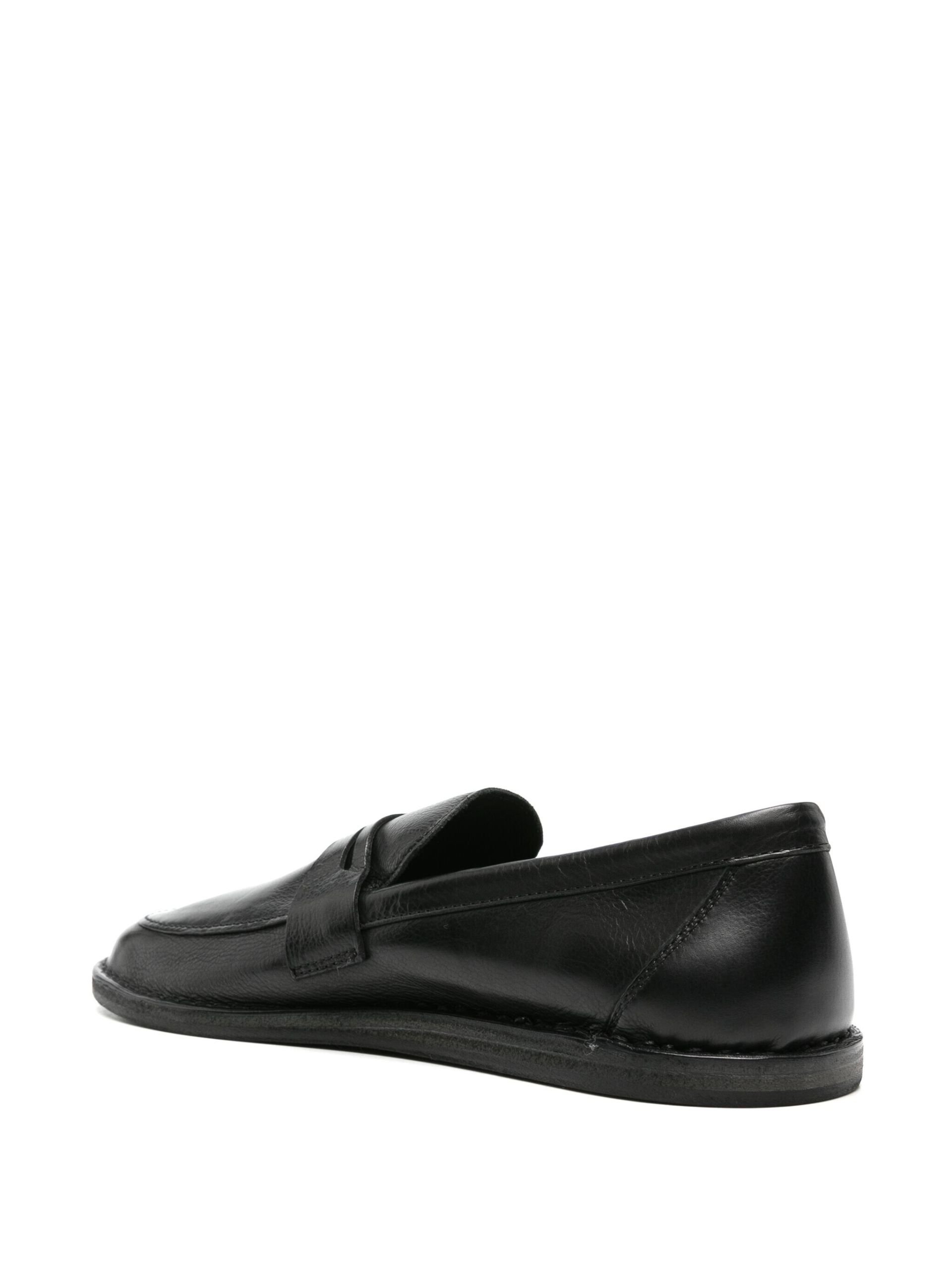 Black Cary Leather Penny Loafers - 3