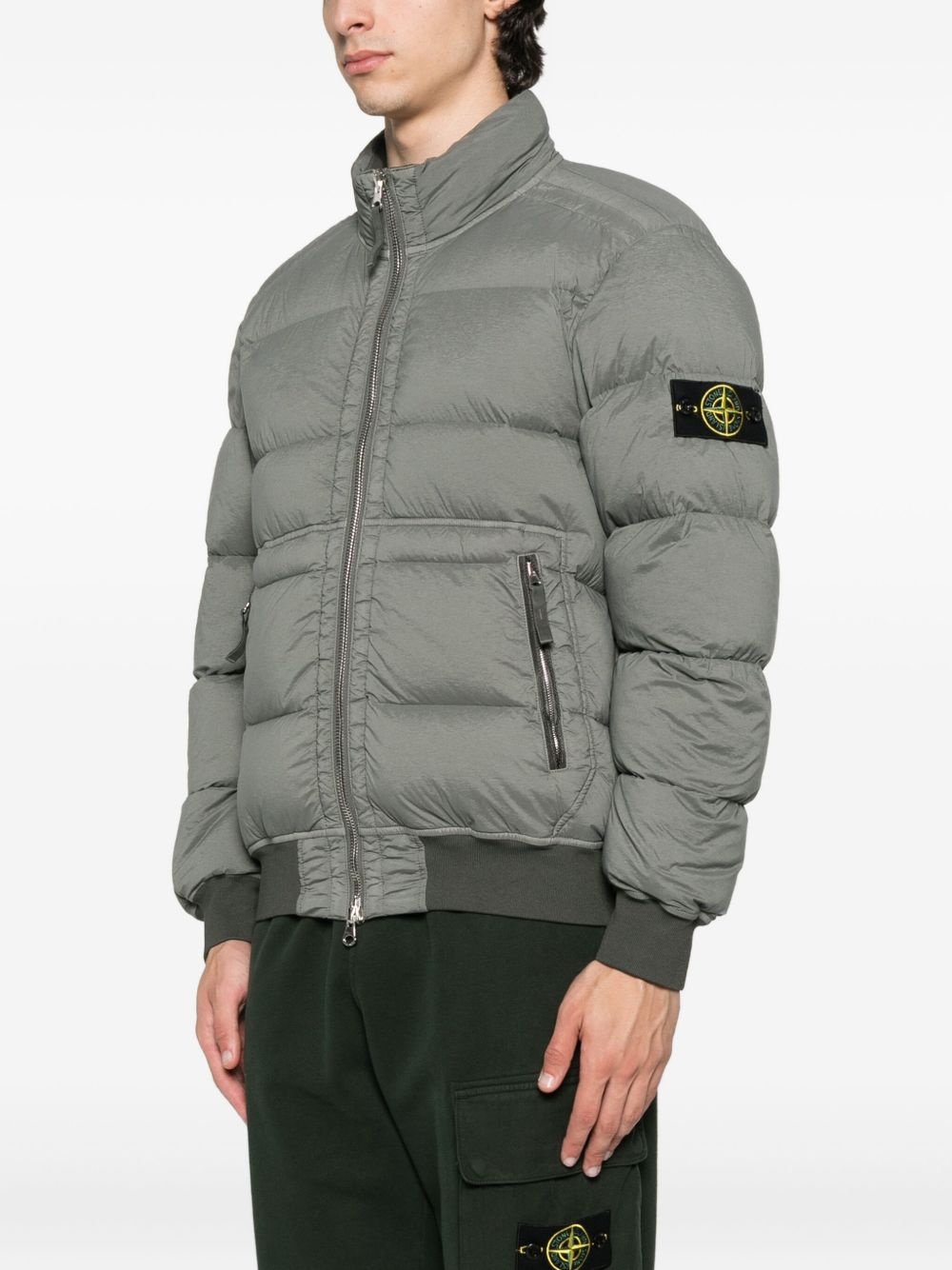 quilted zip-front jacket - 3