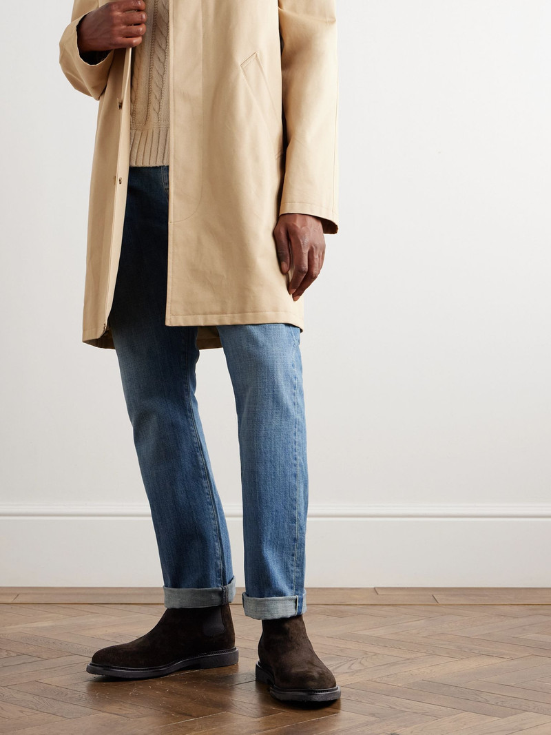 Common Projects Waxed-Suede Chelsea Boots Brown outlook