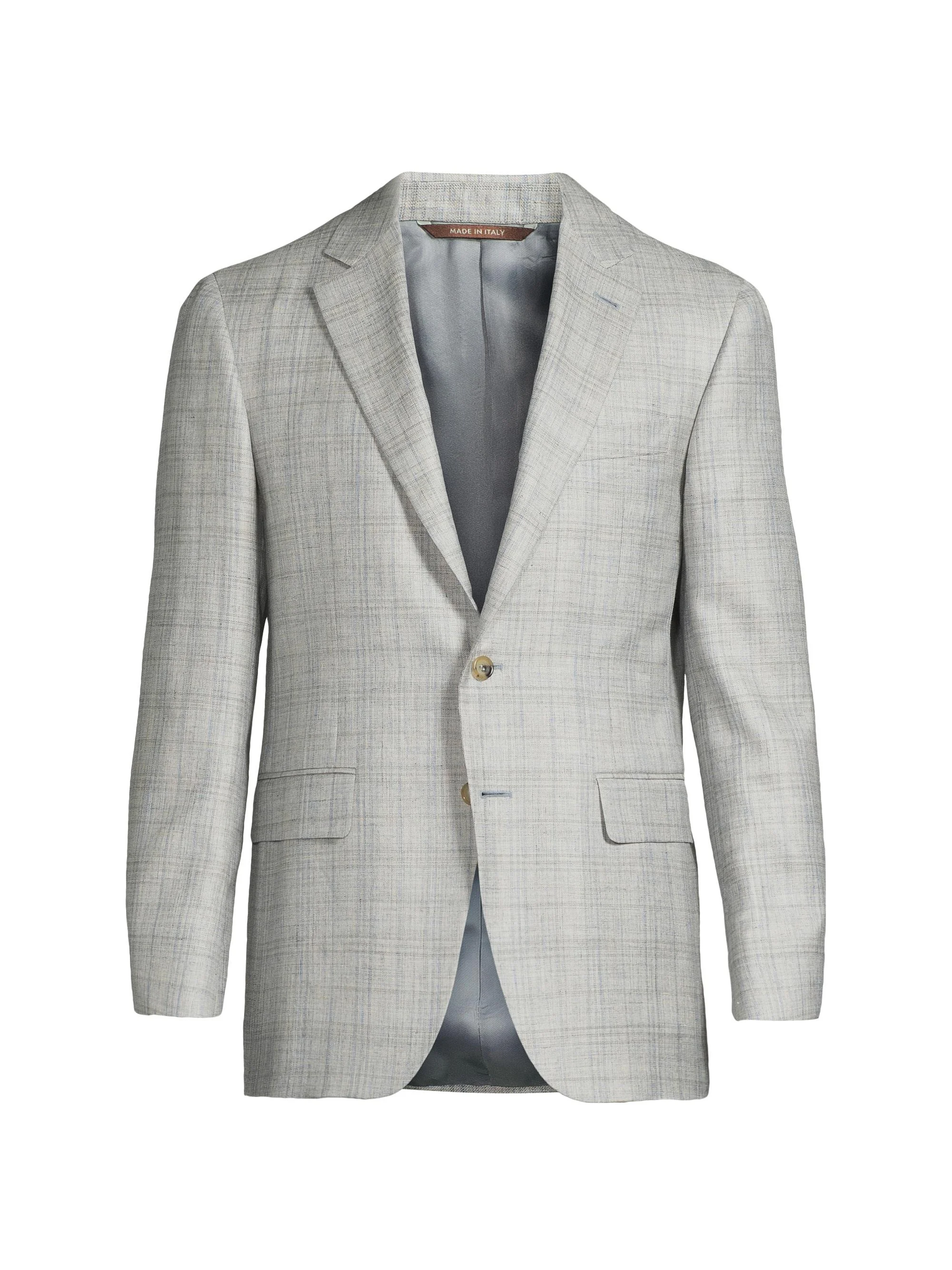 Men's Scratch Wool-Silk-Linen Sportcoat - Light Blue - 1