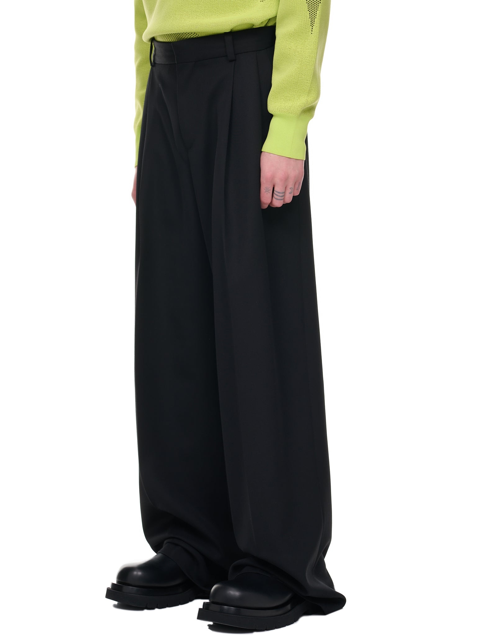 Pleat Wide Classic Trousers - 2