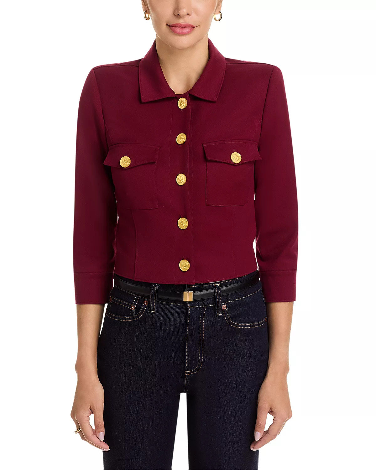 Kumi Button Front Crop Jacket - 3